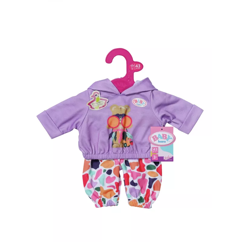 Conjunto de roupa para bonecas ZAPF BABY born Hoodie Outfit para bonecas de 43 cm, multicolor, idade recomendada 3+
