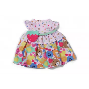 Vestido para bonecas ZAPF BABY born Kleid Früchte para bonecas de 43 cm, multicolor, dobrável, idade 3+