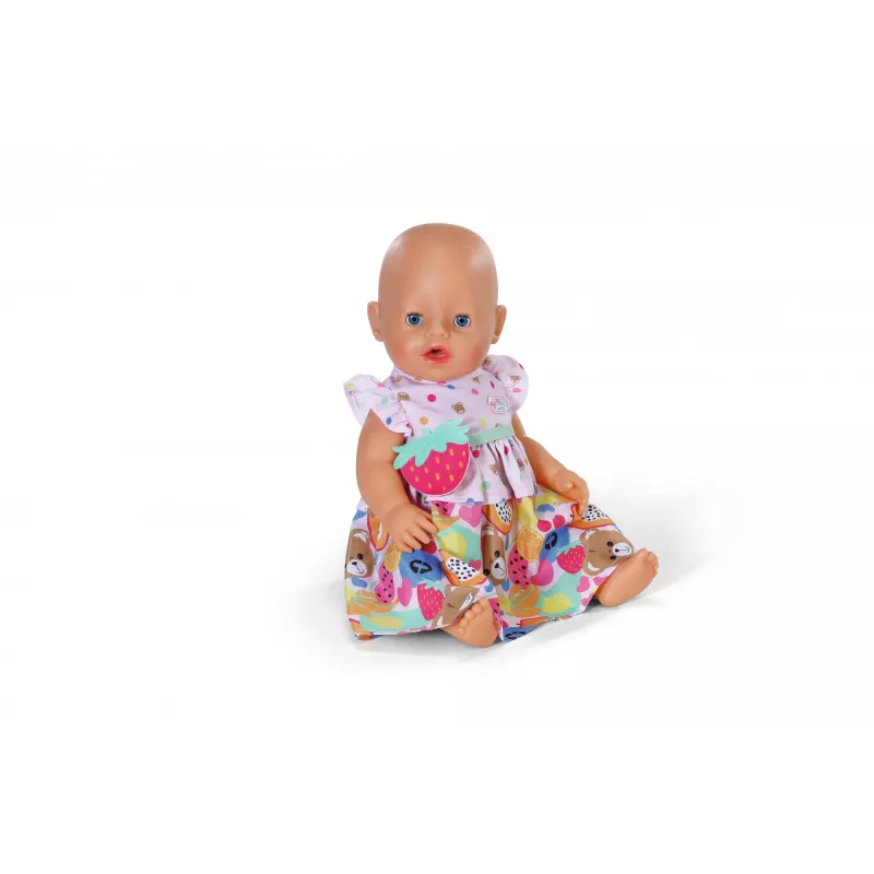Vestido para bonecas ZAPF BABY born Kleid Früchte para bonecas de 43 cm, multicolor, dobrável, idade 3+