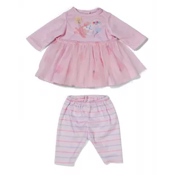Conjunto de roupa para bonecas ZAPF BABY born Kleid Rose para bonecas de 36 cm, multicolor, dobrável, idade 1+