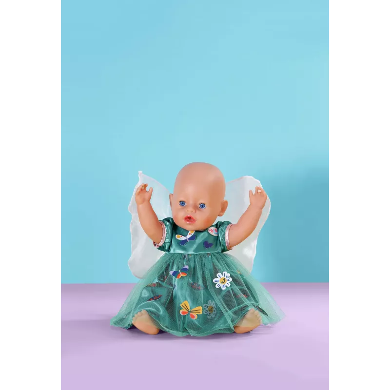 Vestido para bonecas ZAPF BABY born Feenkleid com asas para bonecas de 43 cm, multicolor, dobrável, para crianças a partir de 3 anos