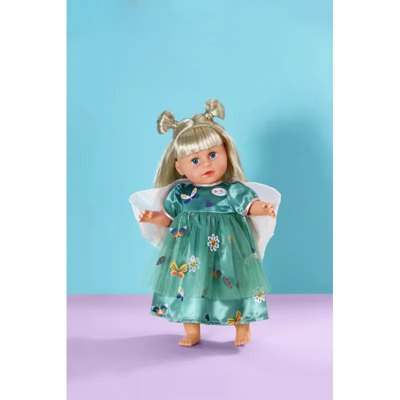 Vestido para bonecas ZAPF BABY born Feenkleid com asas para bonecas de 43 cm, multicolor, dobrável, para crianças a partir de 3 anos