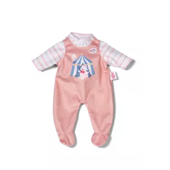Fato de corpo inteiro para bonecas ZAPF BABY born Romper Apricot para bonecas de 36 cm, tecido, multicolor, dobrável, idade 1+