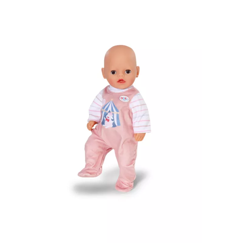 Fato de corpo inteiro para bonecas ZAPF BABY born Romper Apricot para bonecas de 36 cm, tecido, multicolor, dobrável, idade 1+
