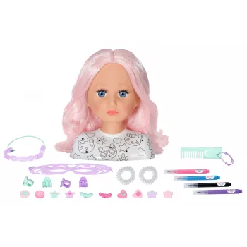 Cabeça de styling BABY born Artist, cabeça de boneca para maquilhagem/styling, feminino, 3 ano(s), multicolor