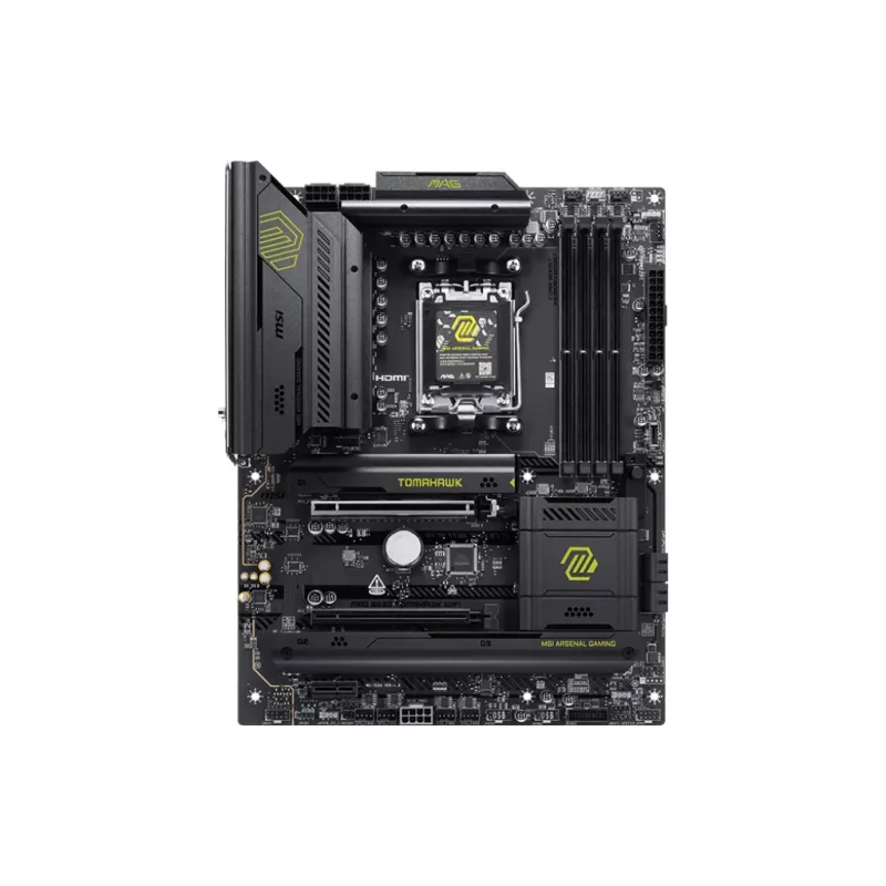 Placa-mãe MSI MAG B850 TOMAHAWK WIFI, AMD B850, Socket AM5, ATX, DDR5, 4× DIMM, até 256 GB, 5 GbE, Wi‑Fi 7
