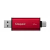 SSD externo Kingston 2 TB Dual USB-A/USB-C, USB 3.2 Gen 2, leitura 1050 MB/s, escrita 950 MB/s, preto/vermelho