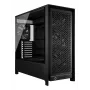 Caixa PC midi tower CORSAIR FRAME 5000D RS — preto, suporte ATX/EATX, 3 ventoinhas frontais de 140 mm, vidro temperado, 250×556×542 mm