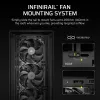 Caixa PC midi tower CORSAIR FRAME 5000D RS — preto, suporte ATX/EATX, 3 ventoinhas frontais de 140 mm, vidro temperado, 250×556×542 mm