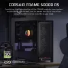 Caixa PC midi tower CORSAIR FRAME 5000D RS — preto, suporte ATX/EATX, 3 ventoinhas frontais de 140 mm, vidro temperado, 250×556×542 mm