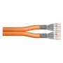 Cabo de instalação DIGITUS - Cat 7 - S/FTP - AWG 23/1 - Duplex - 100 m - laranja
