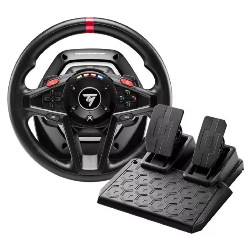 Thrustmaster T128 Volante USB Preto + Pedais Analógicos PC, Xbox One, Xbox Series S, Xbox Series X