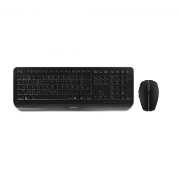 CHERRY Gentix Desktop Teclado e rato incluídos Escritório RF Wireless Suíço Preto