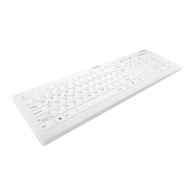 Contour Design Active Key Contour QuickClean Teclado médico Tampa removível Full-Size Sem fios Branco DE C8112