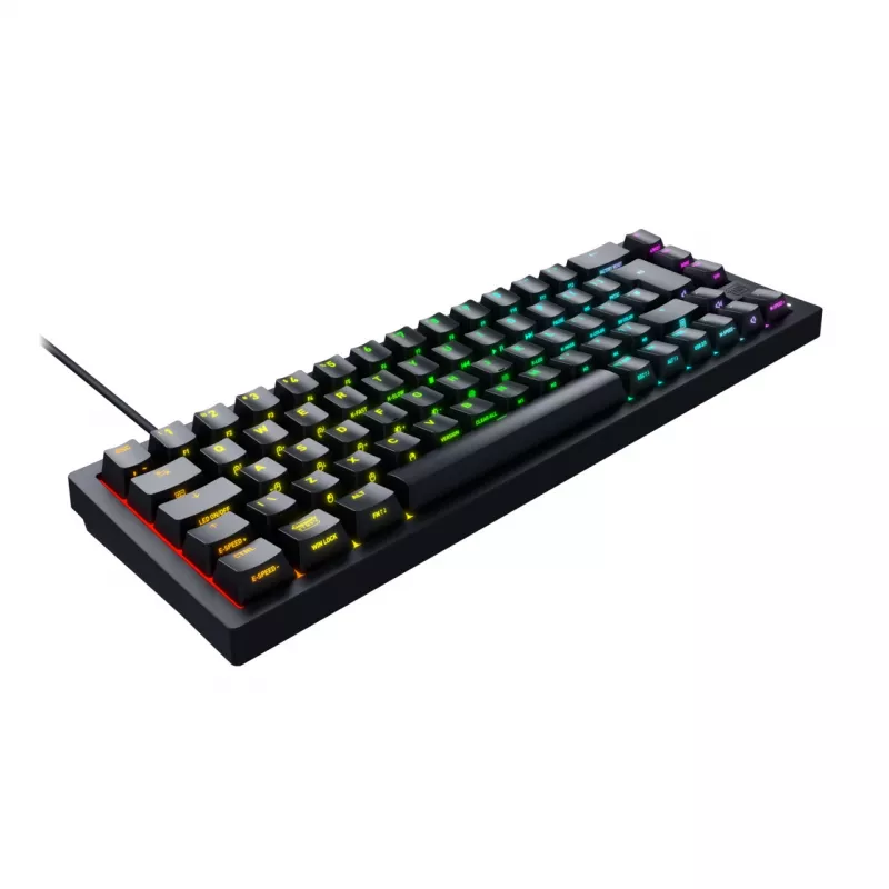 CHERRY K5V2 Teclado compacto Gaming USB QWERTZ Alemão Preto 68 teclas RGB LED