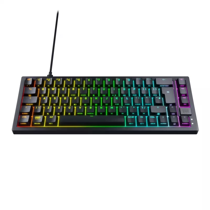 CHERRY K5V2 Teclado compacto Gaming USB QWERTZ Alemão Preto 68 teclas RGB LED