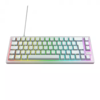 CHERRY K5V2 Teclado compacto Gaming USB QWERTZ Alemão Branco 68 teclas RGB LED