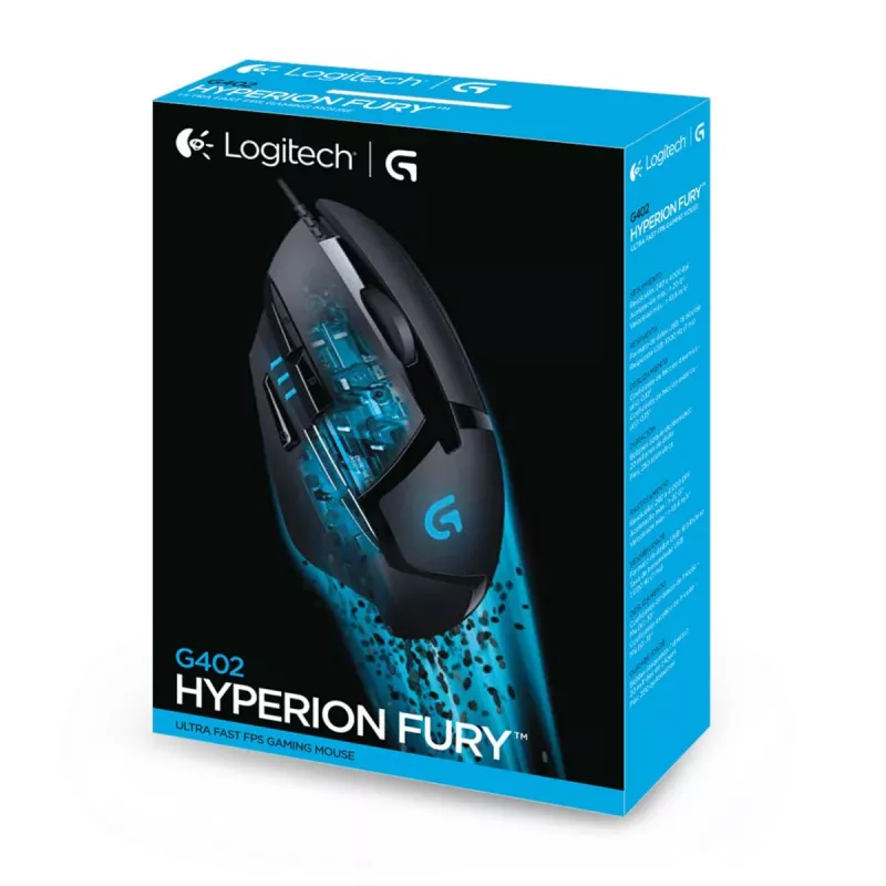 LOGITECH G402 FPS Rato Gaming USB Hyperion Fury - EWR2