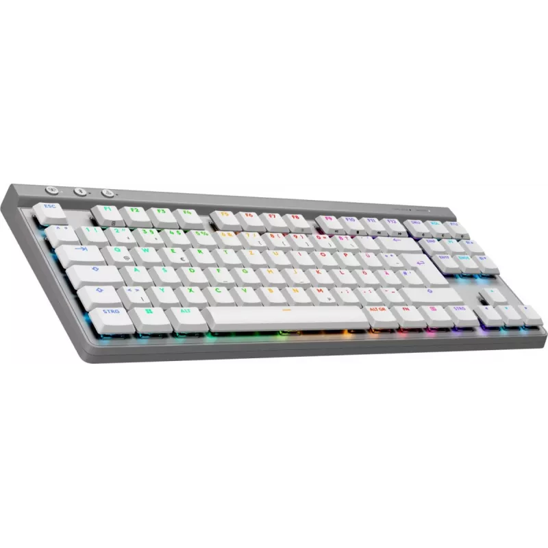 Teclado gaming sem fios Logitech G515 LIGHTSPEED TKL, QWERTZ alemão, branco