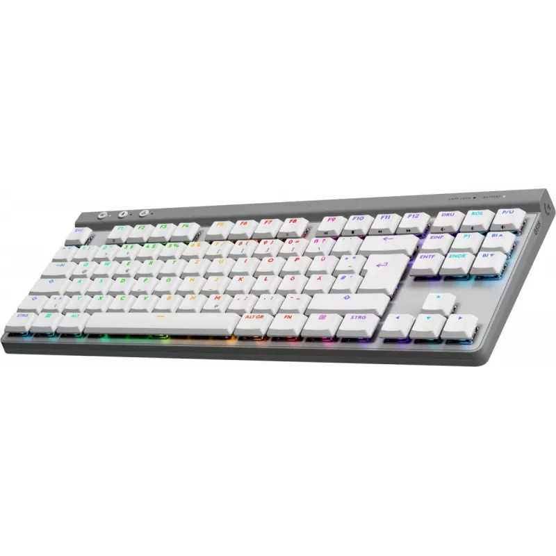 Teclado gaming sem fios Logitech G515 LIGHTSPEED TKL, QWERTZ alemão, branco