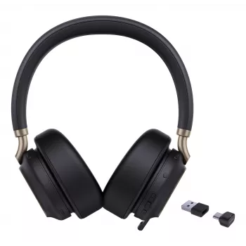 Headset Yealink BH76 Plus UC preto USB-C/A
