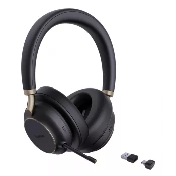 Headset Yealink BH76 Plus UC preto USB-C/A