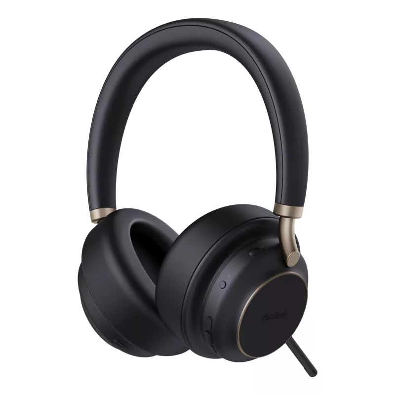 Headset Yealink BH76 Plus UC preto USB-C/A
