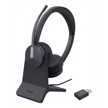 Headset Yealink WH64 Hybrid Dual com estação de carregamento Teams