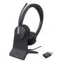 Headset Yealink WH64 Hybrid Dual com estação de carregamento Teams