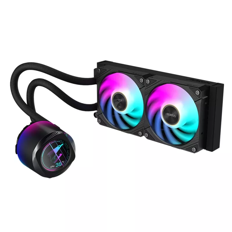 Refrigeração líquida tudo-em-um GIGABYTE AORUS WATERFORCE X II 240 ventoinhas 2x120mm ARGB