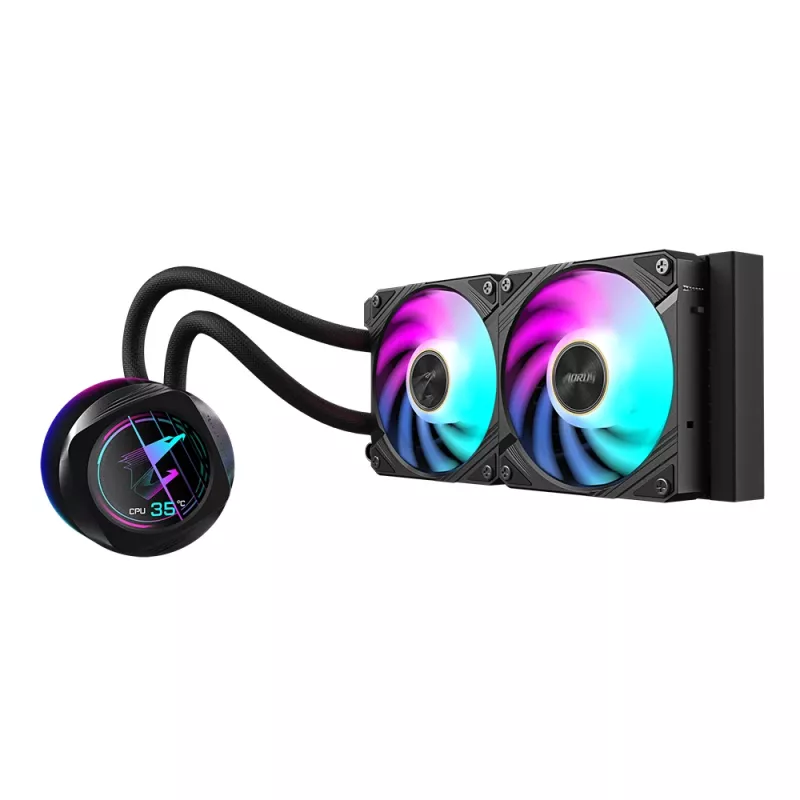 Refrigeração líquida tudo-em-um GIGABYTE AORUS WATERFORCE X II 240 ventoinhas 2x120mm ARGB