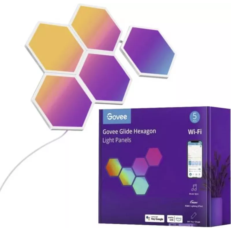 Govee Glide Hexa B6061 painéis de luz LED, 5 un.