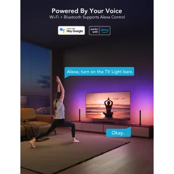 Barras de luz para TV Govee H6046 | Iluminação LED | RGBIC, WLAN 2.4GHz, Bluetooth