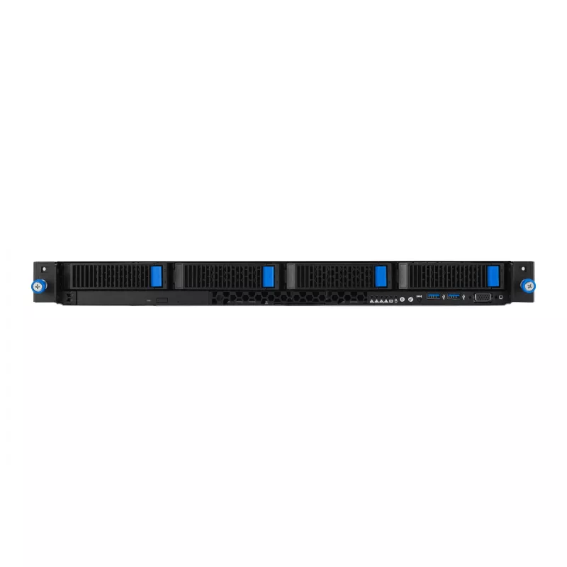 Servidor Rack ASUS RS300-E12-RS4, 1U, Intel C262, LGA1700, Xeon E-2400, 4x baías hot-swap de 3,5 polegadas, fonte de alimentação 450W, DDR5 UDIMM até 128 GB