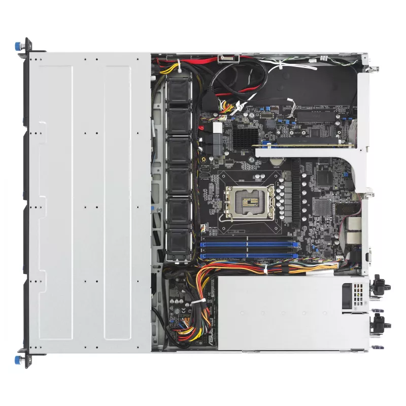 Servidor Rack ASUS RS300-E12-RS4, 1U, Intel C262, LGA1700, Xeon E-2400, 4x baías hot-swap de 3,5 polegadas, fonte de alimentação 450W, DDR5 UDIMM até 128 GB