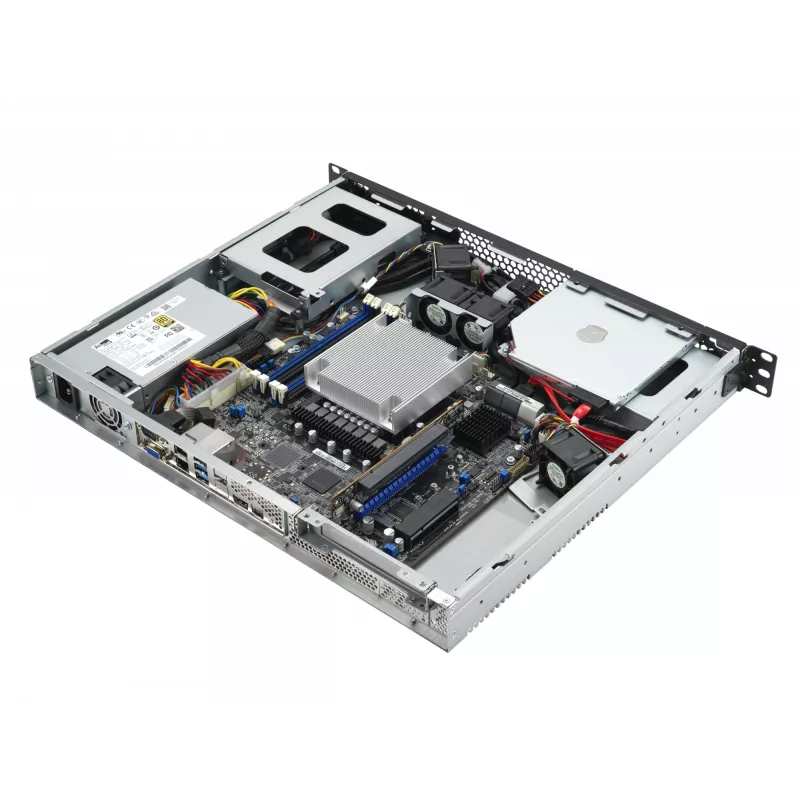 Servidor Rack ASUS RS100-E11-PI2, Intel C252, LGA 1200, 1U, 4 DIMM, DDR4 até 128 GB, fonte de alimentação 350 W, 2x RJ-45, M.2