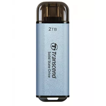 SSD portátil Transcend Esd300c - 2TB - USB Type-C - 3D NAND Flash - azul-céu