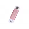 SSD portátil Transcend Esd310p - 2TB - USB Type-A / USB Type-C - rosa