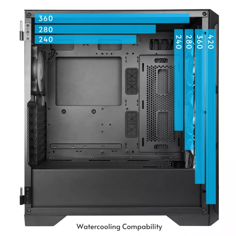 Caixa de PC Chieftec GA-01B-L-OP APEX LUMO Midi Tower preto