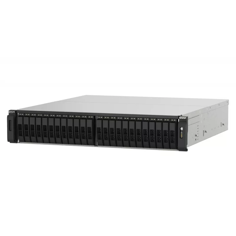 QNAP TS-h2490FU NAS Rack (2U) EPYC 7302P 128 GB DDR4 0 TB QuTS hero Black, cinzento
