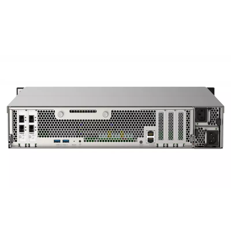 QNAP TS-h2490FU NAS Rack (2U) EPYC 7302P 128 GB DDR4 0 TB QuTS hero Black, cinzento