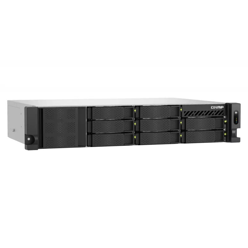 QNAP TS-855EU-8G NAS/servidor de armazenamento Rack (2U) Intel Atom® C5125 8 GB DDR4 0 TB QuTS hero Black