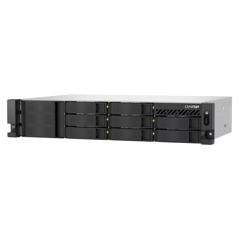 QNAP TS-855EU-8G NAS/servidor de armazenamento Rack (2U) Intel Atom® C5125 8 GB DDR4 0 TB QuTS hero Black