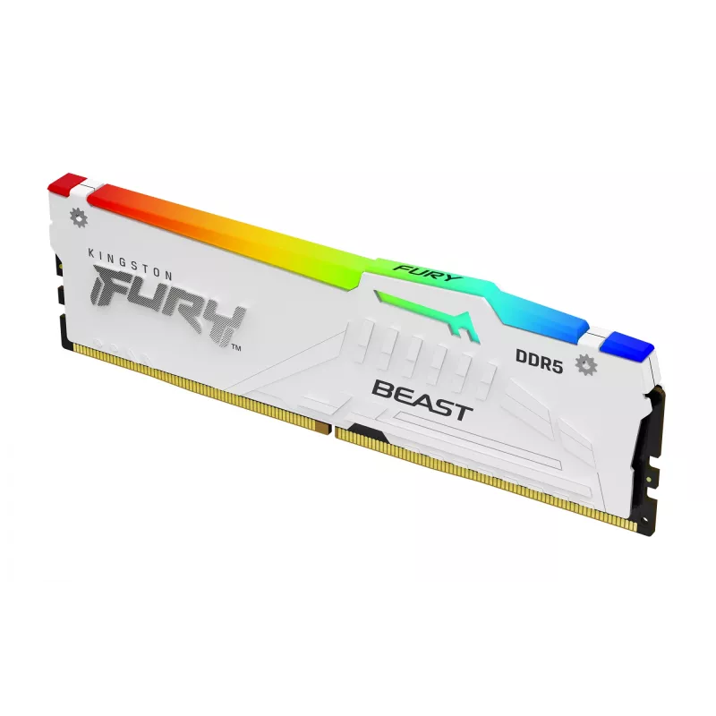 Kingston Technology FURY Beast 64GB 6000MT/s DDR5 CL30 DIMM (Kit de 2) branco RGB EXPO