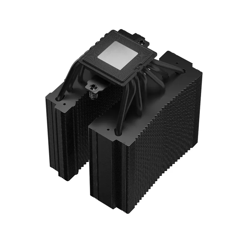 Dissipador de ar DeepCool ASSASSIN IV VC VISION — ventoinha dupla 120/140 mm, 300 W TDP, 7 heatpipes, compatível LGA115x/LGA1200/LGA1700/LGA20xx, preto
