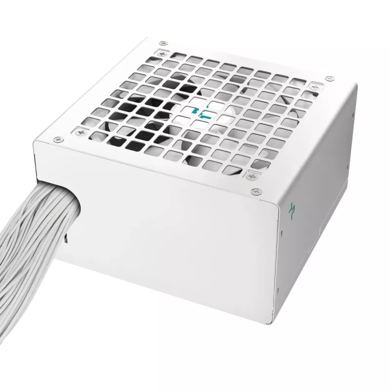 Fonte de alimentação DeepCool PL750D WH — 750 W, ATX 20+4-Pin, 80 PLUS Bronze, ventoinha de 120 mm, branco