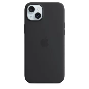 Capa Apple iPhone 15 Plus Silicone Case com MagSafe preta