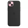 Capa Apple iPhone 15 Plus Silicone Case com MagSafe preta