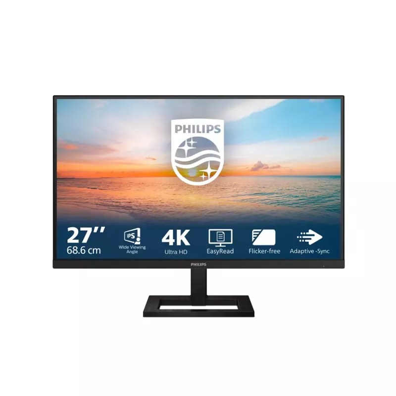 Monitor de computador Philips 1000 series 27E1N1900AE/00 68,6 cm (27 polegadas) 3840 x 2160 píxeis 4K Ultra HD LCD preto
