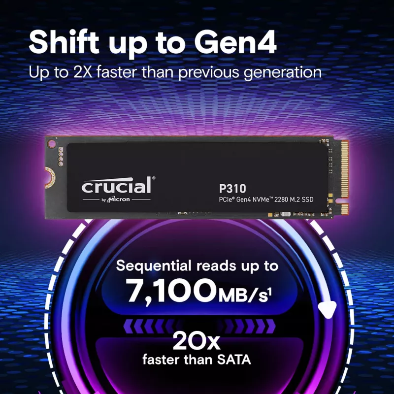 SSD MICRON / CRUCIAL - Crucial P310 - 2 TB - PCIe Gen4 x4 - M.2 2280